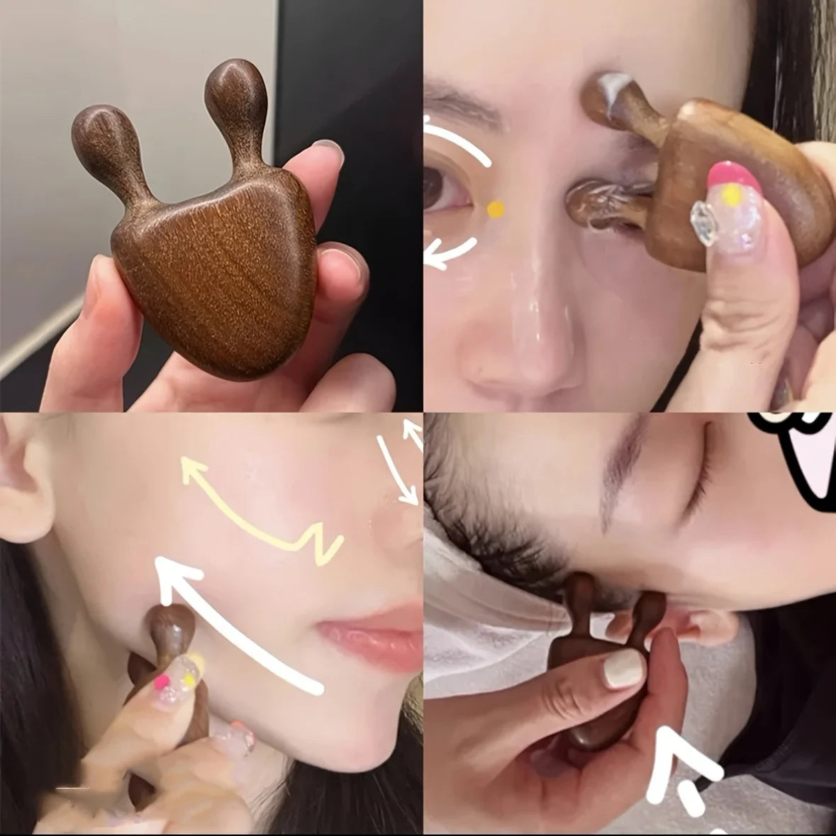 מעסה פנים מעץ סנדל
